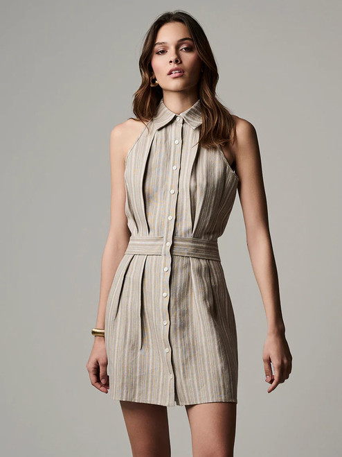 Domino Dress - Tawny Stripe
